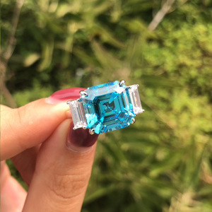 Anillo de Plata de Ley S925 con Rodio y Circonita, para Compromiso, Boda, Fiesta, Moda, Clásico, Lujoso, de Alta Gama, para Mujer, Venta al por Mayor - Product Image 6