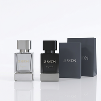 Flacon de parfum en verre le plus vendu avec bouchon argenté 50ml 100ml 30ml Emballage de luxe pour parfum Contenant vide haut de gamme pour fragrance