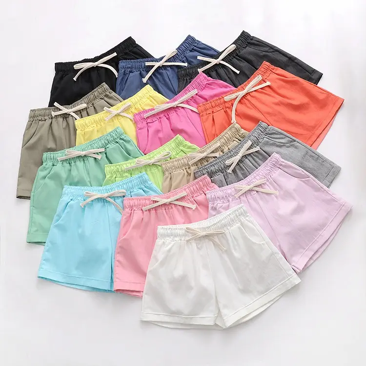 Pastel Color Wholesale Custom Logo Summer Elastic Waist Cotton Casual Hot Pants Running Gym Womens Workout Shorts