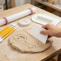 Kit de 11 outils pour la décoration de gâteaux en pâte à sucre avec lisseur, stylo de sculpture, rouleau à pâtisserie et découpoir à rouleau