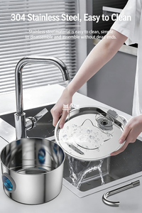 <span class=keywords><strong>Meilleure</strong></span> <span class=keywords><strong>fontaine</strong></span> à <span class=keywords><strong>eau</strong></span> automatique moderne et durable pour animaux de compagnie, écologique, 3,2 L, en acier inoxydable, distributeur d'<span class=keywords><strong>eau</strong></span> silencieux pour <span class=keywords><strong>chat</strong></span> avec USB - Product Image 4