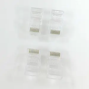 Konektor RJ45 Modular jaringan 8P8C Plug Cat.5 Cat.5E RJ45 performa tinggi