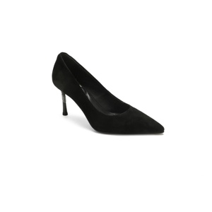 Escarpins de luxe à bout pointu en daim, style socialite, à talon <span class=keywords><strong>aiguille</strong></span> et décolleté bas, pour fêtes et mariages - Product Image 1