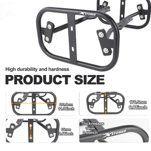 Waximoto Compatible avec Ducati Multistrada <span class=keywords><strong>1260</strong></span> <span class=keywords><strong>Enduro</strong></span> 2019-2021 Porte-bagages en acier pour sacoches latérales, support de fixation - Product Image 5