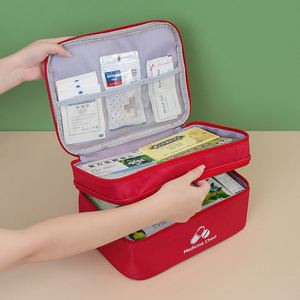 Sac de premiers secours rouge imperméable en gros, impression personnalisée, trousse d'urgence multi-tailles, mini pochette médicale pour voiture, maison, bureau - Product Image 2