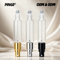 Flacon pulvérisateur à bille double embout en verre 10 ml anti-fuite pour parfum, huile essentielle, liquide – Emballage de voyage