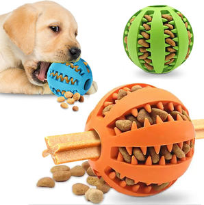 Juguetes interactivos para perros indestructibles OEM de fábrica Fabricante Bola rodante mágica Alimentador lento Dispensador de golosinas Juguetes para masticar perros y Mascotas - Product Image 1