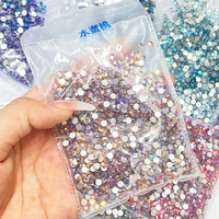 Vente en gros d'usine : Strass en cristal AB de haute qualité à dos plat non fixé pour robes de mariée, artisanat et bricolage