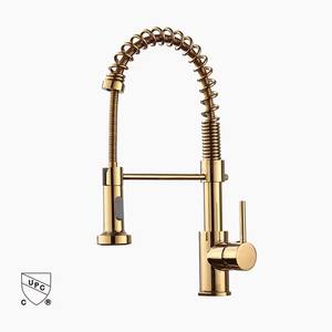 Grifos De Cocina comerciales De latón negro Monomando de una sola palanca Pulverizador extraíble Primavera <span class=keywords><strong>Grifo</strong></span> de fregadero de cocina - Product Image 4