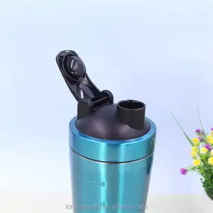 Agitador de proteína de aço inoxidável para academia, garrafa de metal personalizada para esportes, agitador de proteína de 750ml por atacado