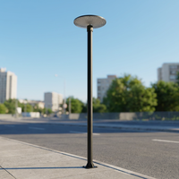 Lampe de rue LED solaire IP65 rechargeable avec piles AAA, télécommande, corps en aluminium, intensité variable, certifiée CE pour usage en jardin