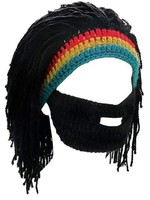 Gorro Rasta de Peluca para Hombre, Gorro Creativo, Reggae Savage, Pasamontañas de Pesca con Hilo, Ideal para Viajes Informales, Cumpleaños, Halloween