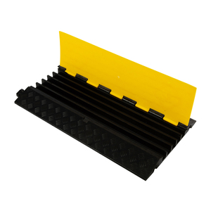 Wholesale Price 5 Channel PVC Jacket Cover Wire <strong>Hose</strong> Traffic Safety Speed Bump Hump <strong>Rubber</strong> Cable Ramp Protector - Product Image 4