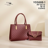Sac à Main de Luxe QAZA de Haute Qualité 2 en 1 pour Femmes, Or, Tendance Designer 2024, Cuir PU Couleur Unie, Sac Porté Épaule Fourre-Tout