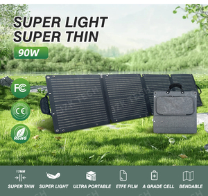Système d'énergie solaire portable pliable 90W pour le camping en plein air, les voyages et les situations hors réseau, chargeur portable pour appareils mobiles - Product Image 3