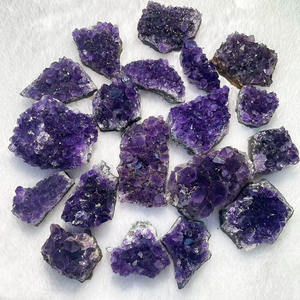 Geoda de cristal de cuarzo, amatista Natural de racimo, amatista púrpura oscura, de alta calidad, al por mayor - Product Image 1