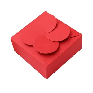 กล่องพับที่กำหนดเองจีนสีแดงเทศกาลกระดาษเกรดสูงพับกล่องของขวัญกล่องบรรจุภัณฑ์
