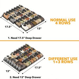 <b>Metal</b> 4-Layer Non-Folding Spice Rack <b>Shelf</b> with Storage Holders for Kitchen Countertop and Drawer - Product Image 2