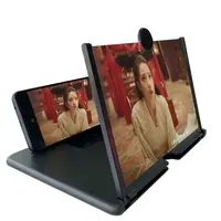 3D טלפון מסך מגבר נייד קולנוע תצוגת מוגדל זכוכית מגדלת HD וידאו מגבר טלפון Stand 10 אינץ