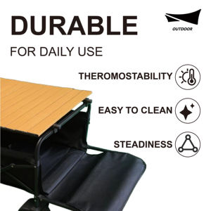 Mesa <span class=keywords><strong>de</strong></span> comedor plegable con diseño <span class=keywords><strong>de</strong></span> rollo <span class=keywords><strong>de</strong></span> huevo <span class=keywords><strong>de</strong></span> acero al carbono <span class=keywords><strong>de</strong></span> alta resistencia para acampar al aire libre, Picnic para <span class=keywords><strong>Camper</strong></span> Van RV Trailer - Product Image 6