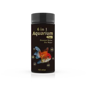 Aquarium Test Strips 6 In1 For Fresh/Salt Water Fish Tank Aquarium 100 Count Easy And Accurate Test Nitrate Nitrite