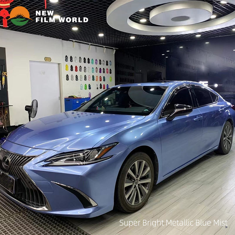 Super brillante metálico azul niebla