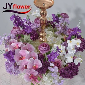 Jy Chất Lượng Cao Màu Tím Nhân Tạo Hoa Hồng Lụ<span class=keywords><strong>a</strong></span> Nhà Máy Bán Buôn Wedding Vòng Hoa Mù<span class=keywords><strong>a</strong></span> Thu Hoa Cho Nhà Giáng Sinh Tốt Nghiệp Phục Sinh - Product Image 5