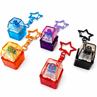 Wholesale PC Mechanical Keyboard Keycap Fidget Button Keychain Clickable Finger Stress Relief Toy Gift Ready Stock