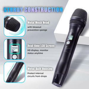Professional 2-Channel UHF Cordless Dynamic Handheld Mic XLR Connector for Home Karaoke Church Weddings DJ Events - Product Image 4