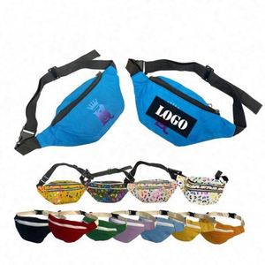 Sac banane en polyester imprimé sur mesure pour le voyage, le sport, la course à pied, fermeture éclair étanche, broderie, promotion à durée limitée - Product Image 1