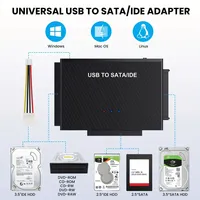 Lector de disco duro USB 3,0 a adaptador IDE SATA, conector de 2 y 1, kit convertidor de recuperación Ultra