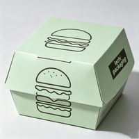 Boîte d'emballage alimentaire à emporter personnalisée, jetable, pour hamburger, frites, poulet frit, boîte de restauration rapide