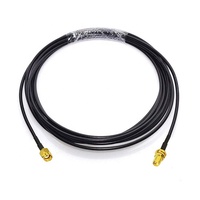 Câble coaxial industriel RG174 en cuivre, extension d'antenne RP mâle-mâle 50 ohms avec gaine PVC pour routeur Wi-Fi et caméra de sécurité