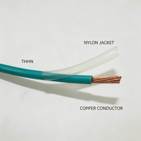 Cable Eléctrico de Cobre THHN THWN-2 450V con Aislamiento de PVC y Cubierta de Nylon, Calibre 14AWG y 12AWG, el Más Vendido, Personalizable