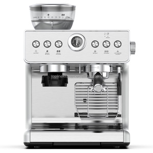 Cafetière expresso italienne rétro de 19 bars avec moulin à grains Système d'infusion semi-automatique pour la cuisine à domicile - Product Image 4