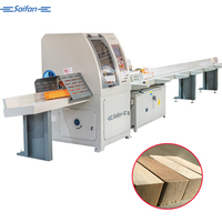 Mesin Gergaji Potong Silang Otomatis Horizontal untuk Papan Palet Kayu Saifan PLC, Mata Gergaji 600mm, Daya 12kw, 380V 3 Fasa, Pemotongan 30-300mm