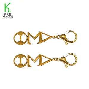 Custom Gold Plating Delta Sigma Theta Sleutelhanger Harde Emaille Metalen Koper Sleutelhanger