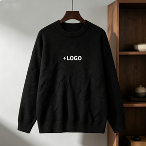 Sweat-shirt en coton à col rond pour femme, anti-boulochage, à manches longues, tricoté, coupe classique, décontracté, uni - Product Image 4