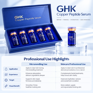 Suero de Cobre GHK, Directo de Fábrica, OEM ODM, Suero Facial Hidratante y Reparador para una Piel Suave - Product Image 1