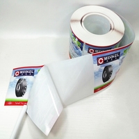 Emballage de rouleau de produit de pneu électronique personnalisable impression d'autocollant BOPP brillant forte adhérence pour y compris les produits chimiques