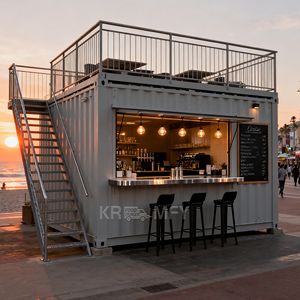 Contenedor Marítimo Moderno y Contemporáneo para Cafetería Móvil y Bar de Jugos - Robusto y Duradero con Alta Utilización del Espacio - Product Image 4
