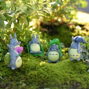 10 Cái/bộ Phim Hoạt Hình <span class=keywords><strong>Totoro</strong></span> Thu Nhỏ Trang Trí Sân Vườn Nhựa Cheese Cat Anime Mini Bức Tượng Nhỏ - Product Image 5