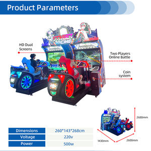 Máquina <span class=keywords><strong>de</strong></span> Videojuegos Arcade Operada con Monedas para Parque <span class=keywords><strong>de</strong></span> Atracciones, Simulador <span class=keywords><strong>de</strong></span> Carreras Competitivo para 2 Jugadores, Juego <span class=keywords><strong>de</strong></span> Conducción <span class=keywords><strong>de</strong></span> Autos <span class=keywords><strong>de</strong></span> Carreras - Product Image 3