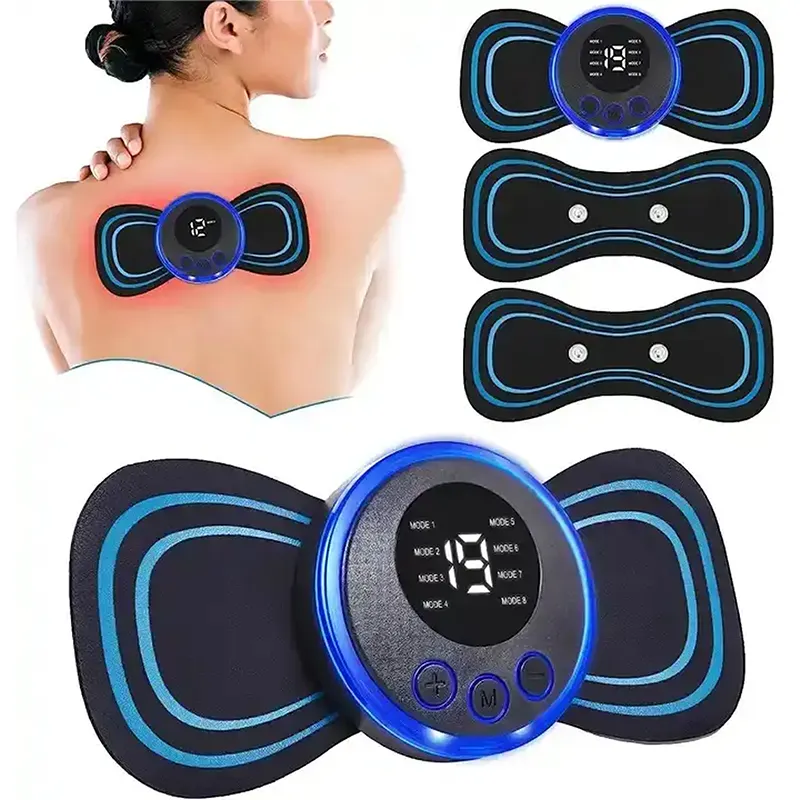 Groothandel Ems Intelligente Mini Draagbare Elektrische Nek Massageapparaat Schouder En Nek Puls Therapie Instrument Cervicale Massage Pad