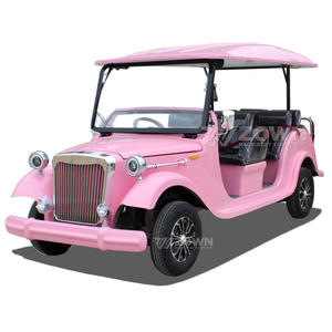 Coche turístico clásico eléctrico Vintage escénico rosa más vendido Venta barata para recorridos en autobús y coche - Product Image 1