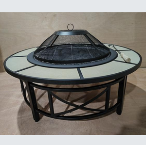 Metalen <span class=keywords><strong>Bbq</strong></span> Vuurplaats Met Keramische Tegelmozaïek Tafelblad 3 In 1 Multifunctionele Houtgestookte Brazier <span class=keywords><strong>Bbq</strong></span> Tafel - Product Image 3