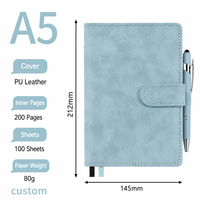 Carnet de notes d'affaires en gros de haute qualité, en tissu PU, avec boucle magnétique, reliure cousue, personnalisable pour entreprises, couverture rigide, 100 feuilles, source directe