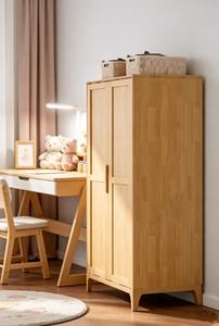 Scandinavian Wooden <b>Wardrobe</b> Shaker Doors Hinged Solid Wood Freestanding Modern Bedroom Furniture Storage - Product Image 4