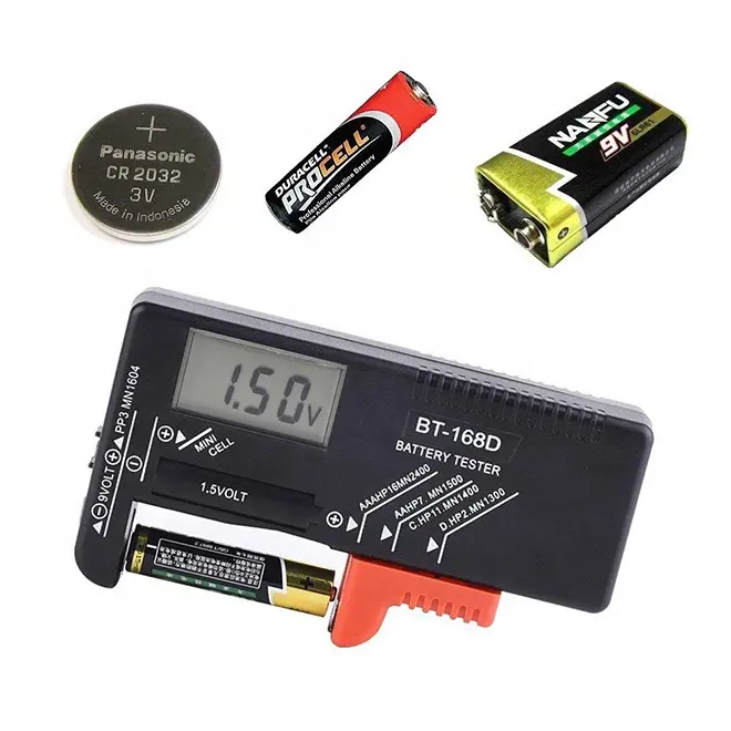 BT168D Digital Battery Capacity Tester LCD BT-168D Checker für 9V 1.5V AA AAA Cell C D Batteries