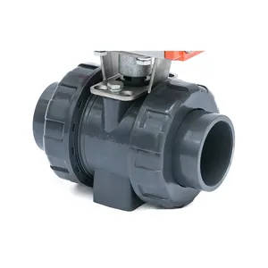 2Inch DN50 Water Pipe 2-Way Dc24v Dc12v Ac220v Dual Command Electric Actuator Plastic Upvc Cpvc Motorized Ball Valve